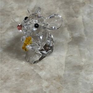 Swarovski Crystal Mouse with Yellow Detail